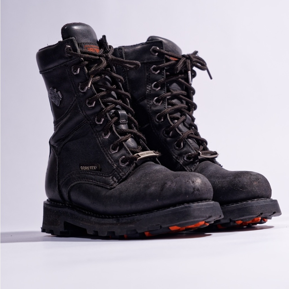 Black women’s Harley Davidson moto Boots